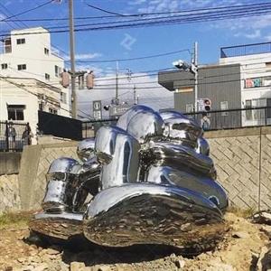 Stainless Steel Urban Statue Custom Large Stone Statues For Garden