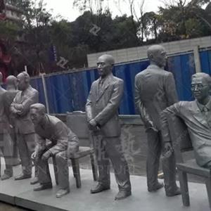 Polishing Cast Aluminum Sculpture , Realistic Life Size Aluminum Statues