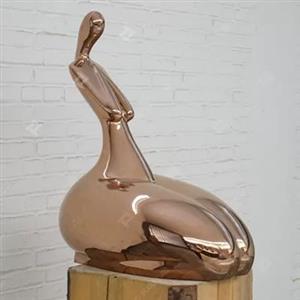 Handcrafted Stainless Steel Interior Artwork with Electroplated Surface Treatment