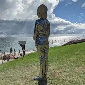 Stainless Steel Sculpture Figure-Reflection
