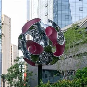 Beautiful Flower Shape Stainless Steel Sculpture for Outdoor Decoration