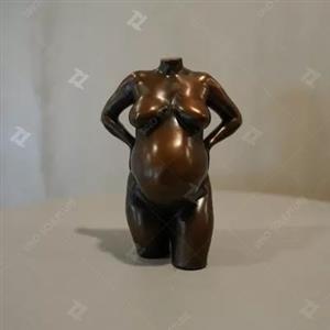 Bronze Sculpture Pregnant Woman By Casting with Patina Finish