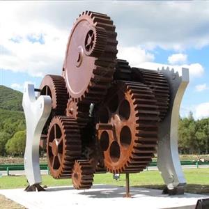 Contemporary Outdoor Patina Steel Art Sculpture For Decoration