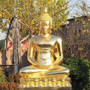 Gilded Bronze Buddha Sculpture outdoor Bronze Buddha Garden Statue For Public Worship
