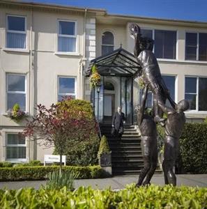 Modern Bronze Rugby Sculpture , Metal Outdoor Art Statues For Sandymount Hotel