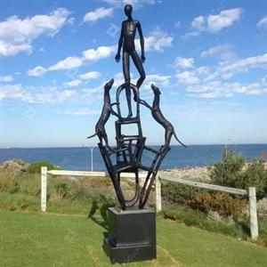 6M High Cast Bronze Figurines Outdoor Decor Modern Art Statues